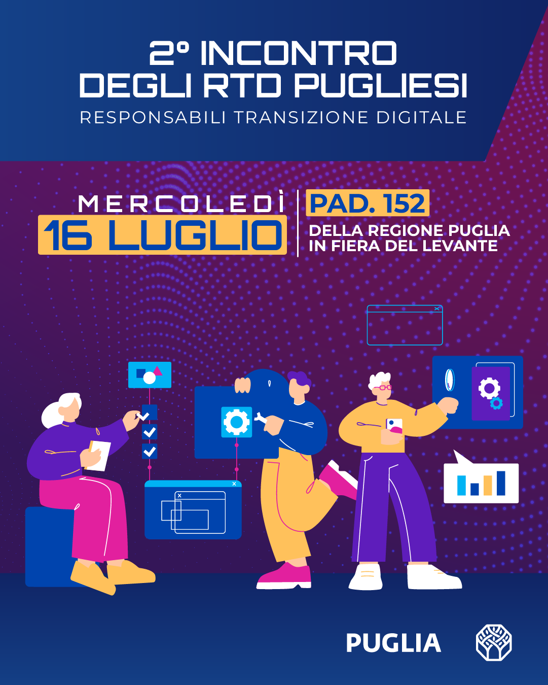 Il 16 luglio il 2° Incontro dei Responsabili per la Transizione al Digitale della Puglia