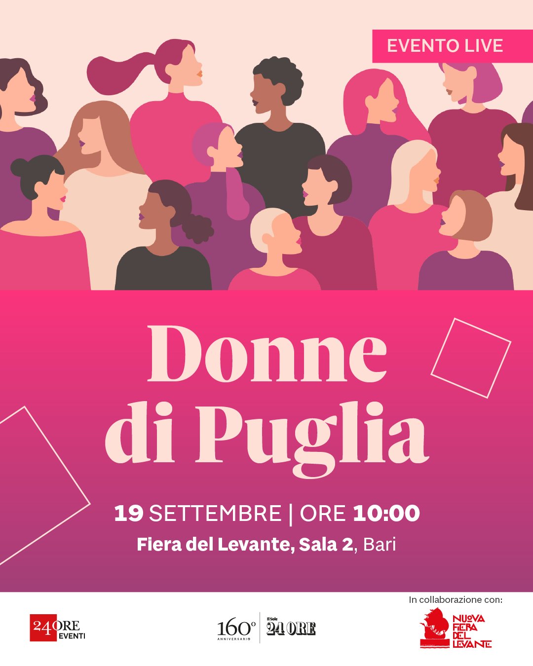 Donne di Puglia, il 19 settembre a Bari