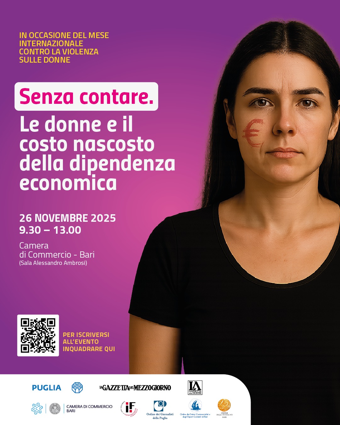 ARTI al convegno “Senza contare. Le donne e il costo nascosto della dipendenza economica” il 26 novembre a Bari