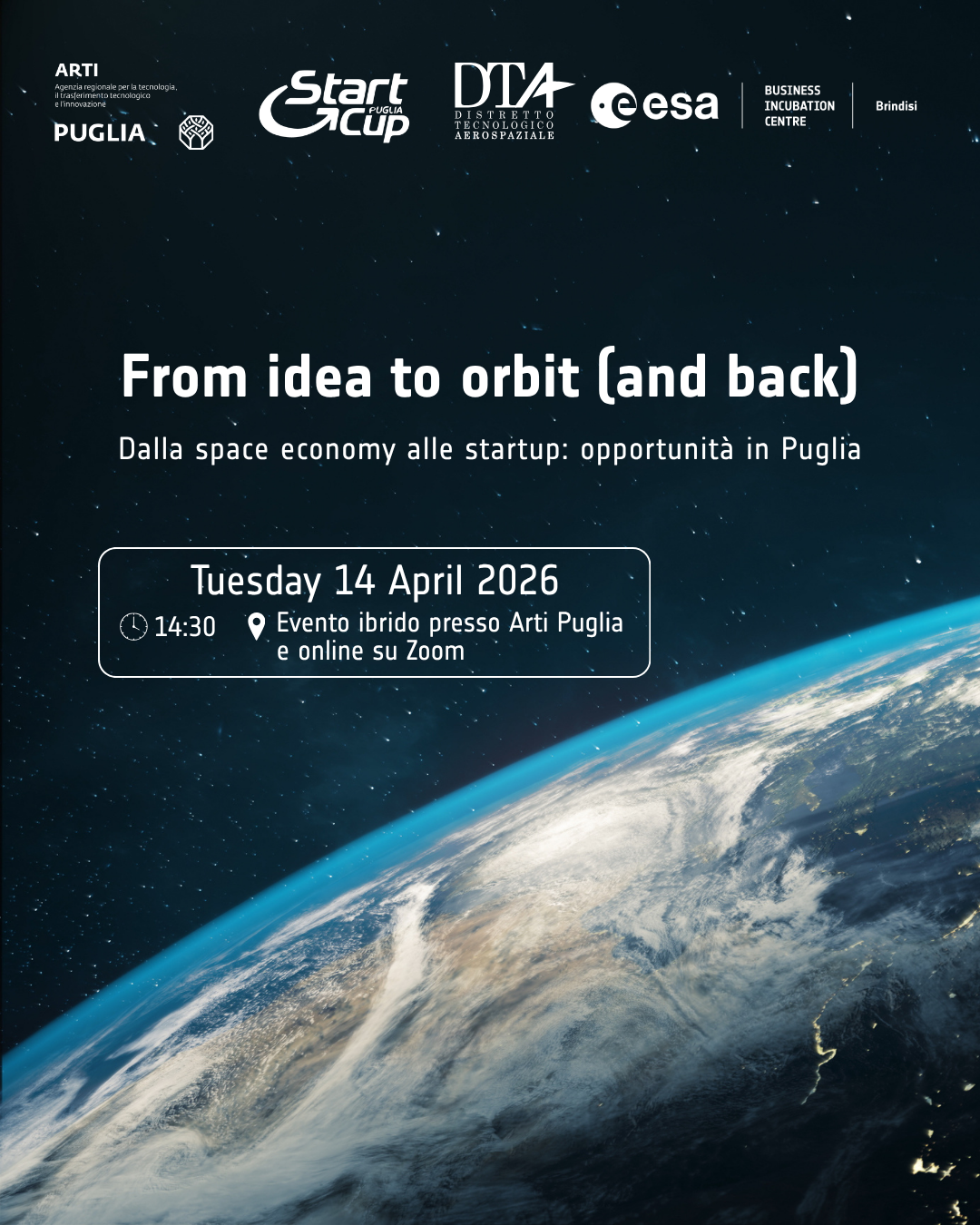 From idea to orbit (and back): un incontro dedicato alle opportunità della space economy per le startup