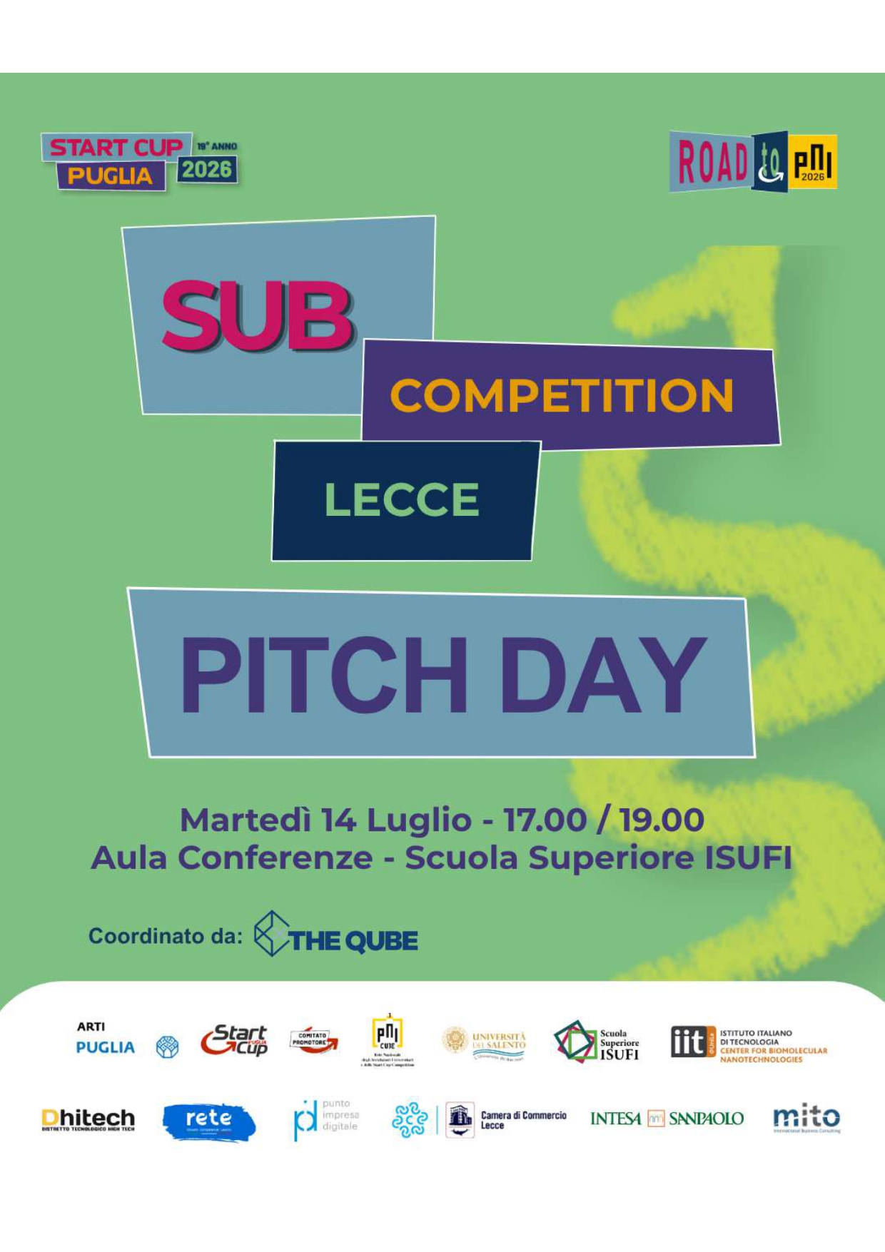 Il 14 luglio la finale della sub competition territoriale di Lecce per Start Cup Puglia