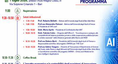 Kick-off Meeting di OMNIA – Omics and Medicine for New Intelligent Applications, a Bari 1 e 2 luglio