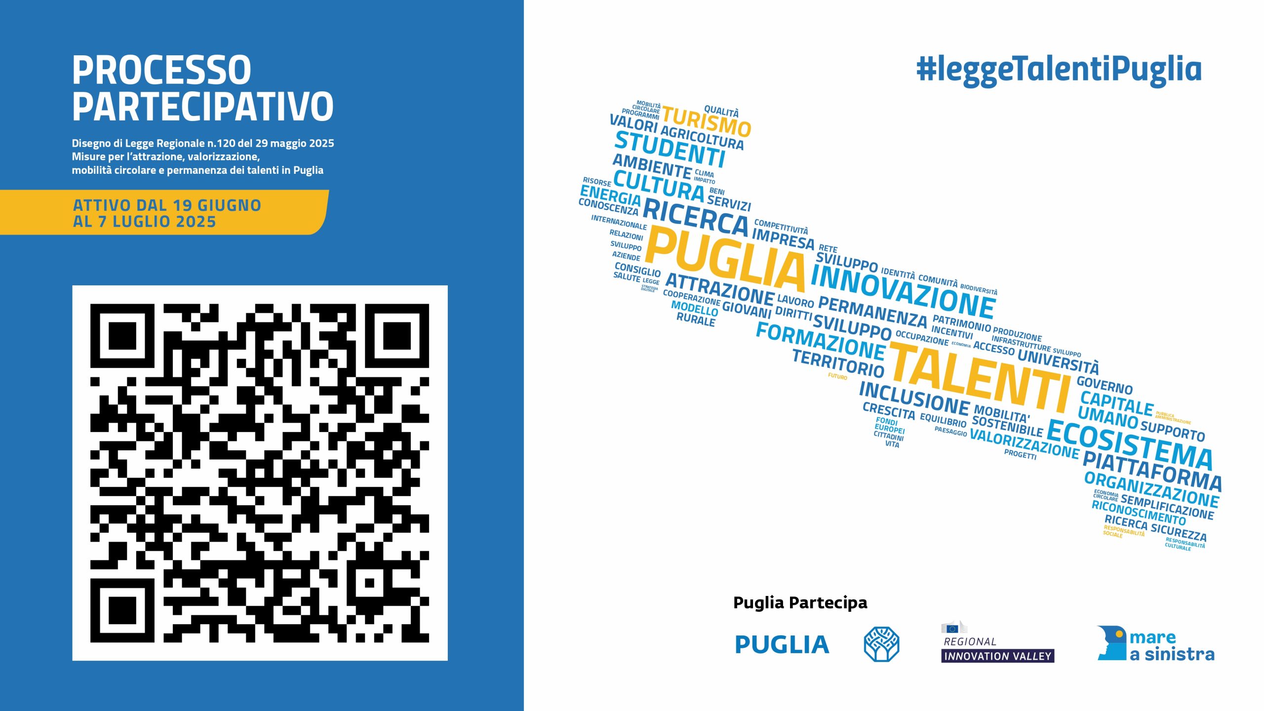 Avviato il processo partecipativo per il Disegno di Legge sui Talenti in Puglia