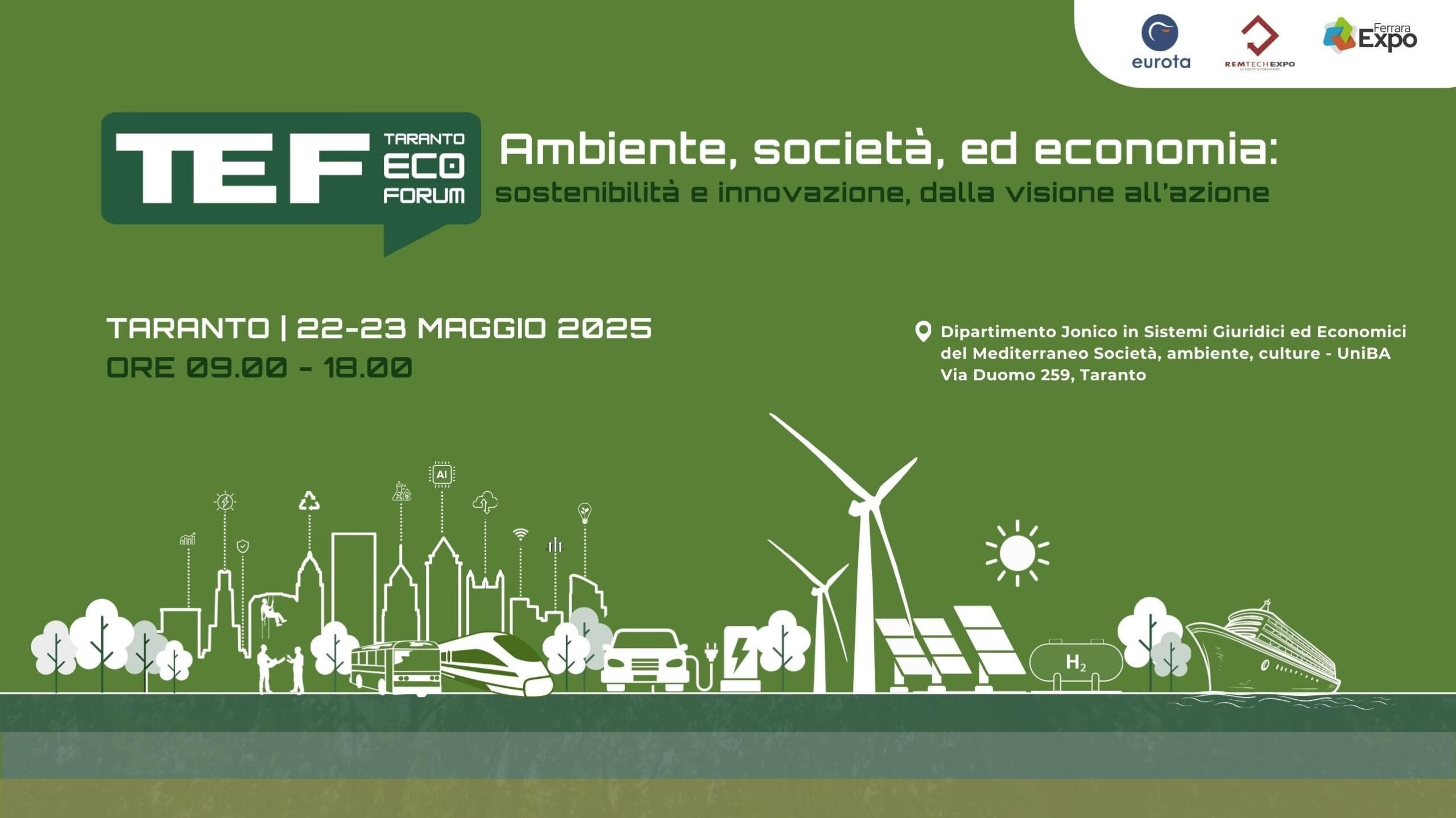 Il 22 e 23 maggio terza edizione del TEF - Taranto Eco Forum