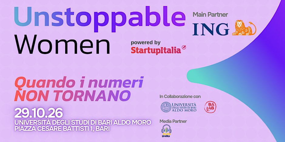 Unstoppable Women 2026 a Bari il 29 ottobre