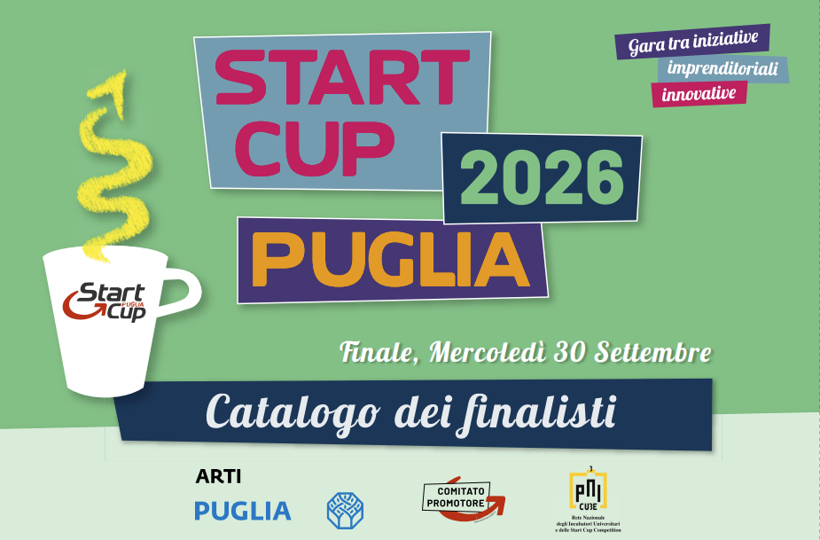 Online il catalogo dei finalisti della Start Cup Puglia 2026