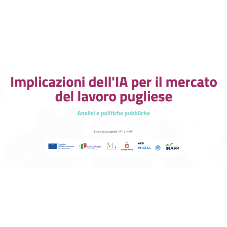Report su AI e lavoro in Puglia consultabile in modalità interattiva sul sito dell’Osservatorio