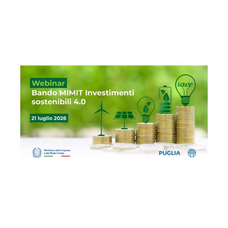Investimenti Sostenibili 4.0: il 21 luglio un webinar per conoscere il nuovo bando MIMIT