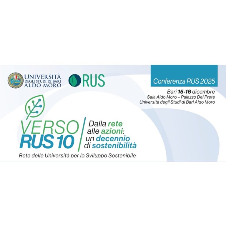 Il 15 e 16 dicembre a Bari la conferenza RUS