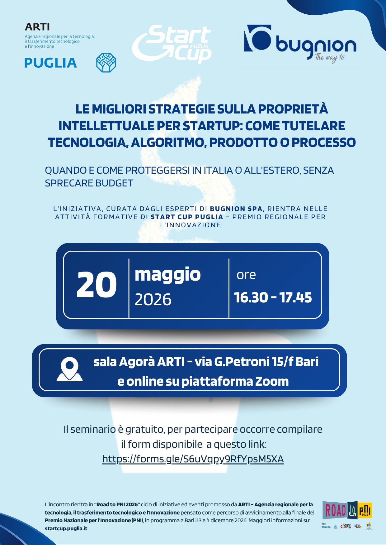 Il 20 maggio webinar sulla Proprietà Intellettuale a cura di Bugnion