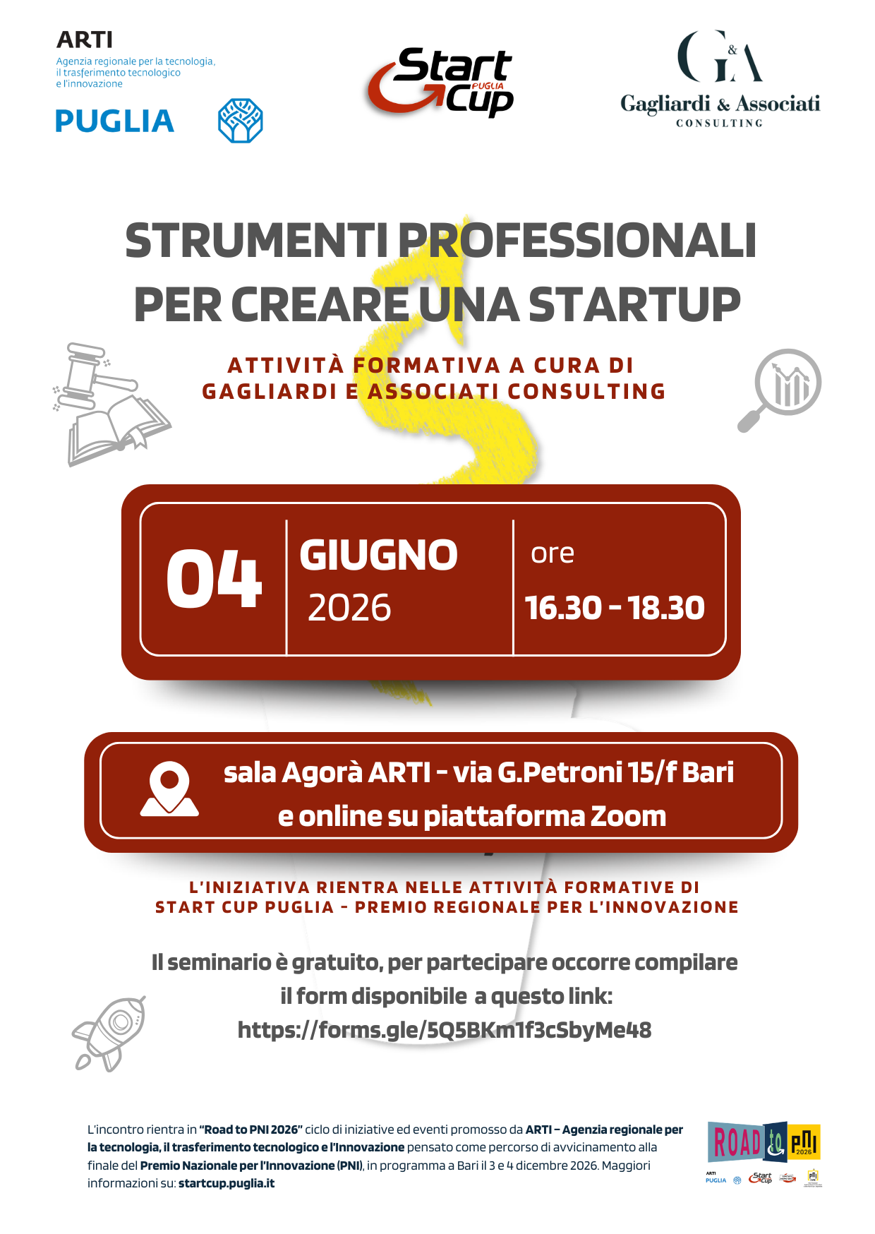 Il 4 giugno il webinar gratuito su “Strumenti professionali per creare una startup” a cura di G&A Consulting