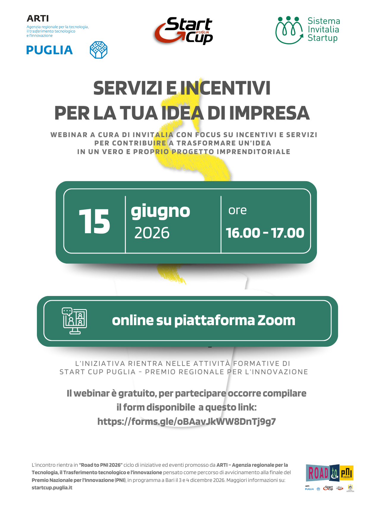 Il 15 giugno il webinar di Invitalia "Servizi e incentivi per la tua idea d'impresa"